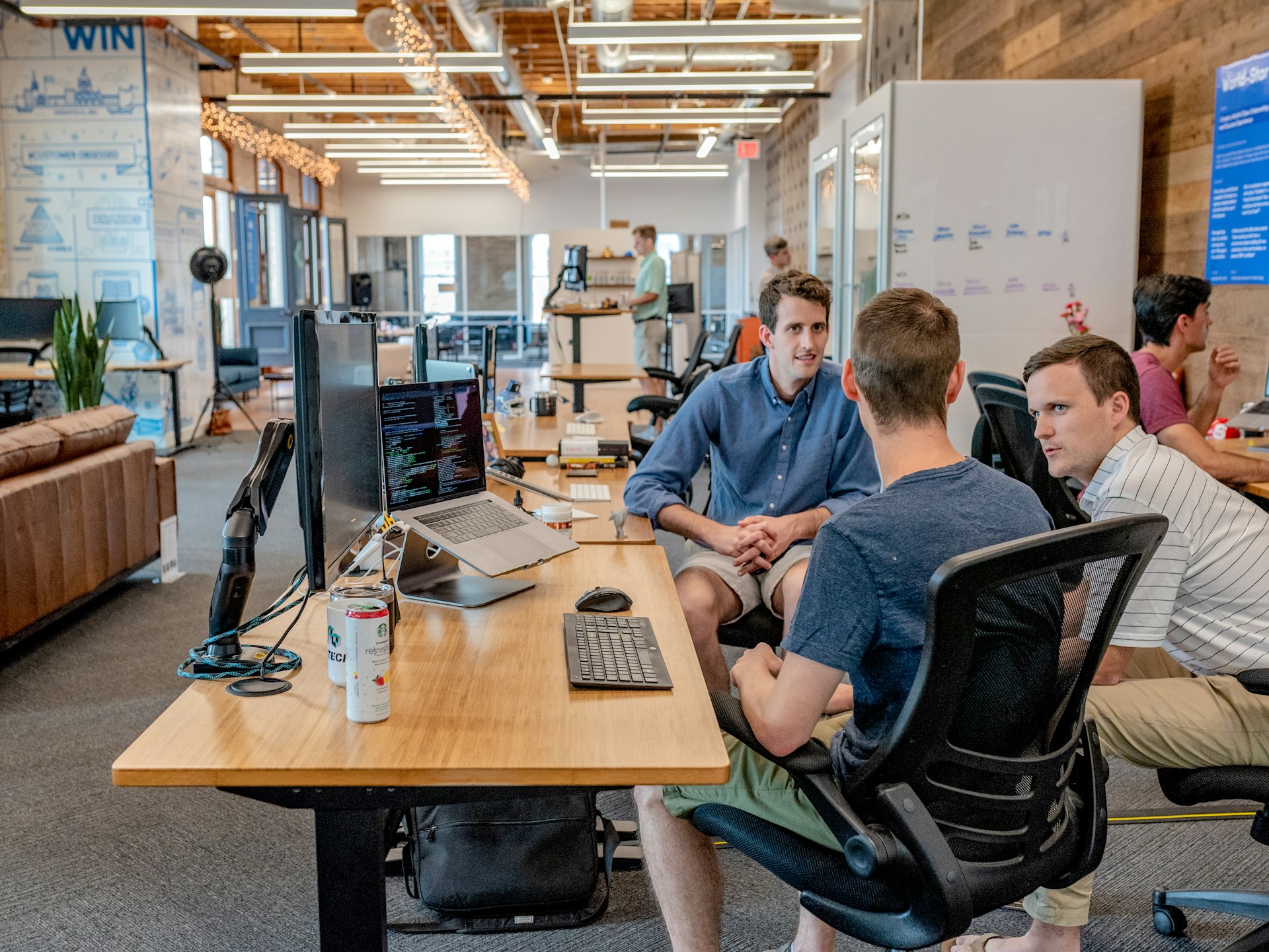 Sales team in conversation